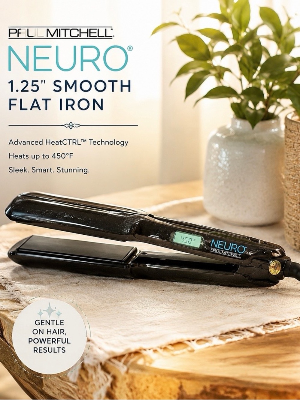 Paul Mitchell Neuro 1.25" Smooth Flat Iron - Black